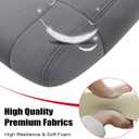 Driver & Passenger Bottom Cloth Replacement Seat Covers Gray #E5DD Compatible with Jeep Wrangler Sahara Rubicon 2008 2009 2010