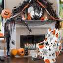 Luxury Halloween Throw Blanket - Cozy Pumpkin Ghost Bat Spider Web Print, Ultra Soft Flannel Plush Blanket for Couch, Sofa & Bed, Lightweight Warm Fall Decor, 40x30 Inches