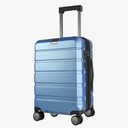 KROSER Hardside Expandable Carry On Luggage with Spinner Wheels & Built-in TSA Lock, Durable Suitcase Rolling Luggage with USB Port, Carry-On 20-Inch, Light Blue