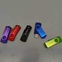 5Pcs 8GB USB Flash Drive USB 2.0 Flash Drive Memory Stick Fold Storage Thumb Stick Pen Swivel Design(Five Mixed Colors: Black Blue Green Purple Red)(Mix Color1)