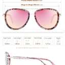 BIRCEN Polarized Sunglasses for Women UV - Protection Womens Retro Mirrored Shades with Acetate Frame BC2001