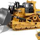9-Channel Metal RC Bulldozer - Realistic Remote Control Kids Construction Play Toys with Lights and Sound, Track Type Tractor Toys for 3+ Boys, Perfect 2025 Kids Birthday Gift for Ages 3-12+