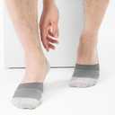 3 x COOLMATE GLOBAL 6 Pack No Show Men Socks, Low Cut Ankle Sock Moisture Wicking (Black, S)