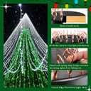 2 x Christmas Tree Flag Pole Mega Topper Light Hook, Prelit Aritificial Xmas Tree Flagpole Ball Topper Ornament Hook Kit for Hanging Outdoor Christmas String Lights (Rose Gold)