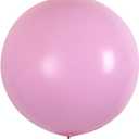 Restaurantware-36 Inch Jumbo Balloons, Thick Balloons - Strong Latex, Fill With Helium Or Air, Pastel Rose Red Giant Round Balloons, Decorations For Photo Shoot, Wedding, Or Birthday Party, 5 Pack