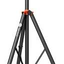 Speaker Stands Heavy Duty - Adjustable Height 50.5'' to 83.5'', Speaker Tripod Stand with Non-Slip Rubber Feet,144lbs Load Capacity for Stage/DJ/Party, Fits 1.38"&1.63" Speaker Poles (1-Pack)