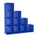 UNKU 16 Cube Storage Organizer, Closet Organizer Storage Shelves,Blue