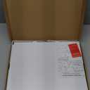 Deep Floating Wall Shelves - 4 Sets of 12 Inch Wide White Wood Shelves for Bathroom, Bedroom, Kitchen, Living Room