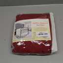 Shreem Linen Ruffled Bed Skirt with Split Corners, Gathered Style, 100% Microfiber, 18-Inch Drop, Dust Ruffle Bedskirt with Platform, Queen, Burgundy