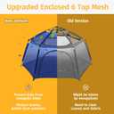 Alvantor® Baby Playpen Pop Up Play Yard 84"x84"x44”Large Kids Play Tent Indoor Outdoor Playhouse Mesh Play Pen, Mosquito Net Playpen Camping Beach Playground for Babies Toddlers Infant, Navy