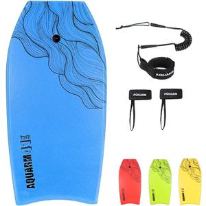 XPE Bodyboard 33-inch/36-inch/41-inch Bodyboarding with Premium Wrist Leash and Fin Tethers, Super Lightweight & Slick Bottom Perfect Surfing for Kids Teens and Adults