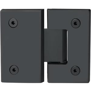 Alise Glass Shower Door Hinges, 180 Degree Shower Door Hinges for Glass Doors,Heavy Duty Stainless Steel Cabinet Hinges,Frameless Shower Doors Hardware Replacement Part,Black