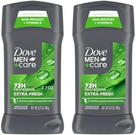 Dove Men+Care Extra Fresh Men's Antiperspirant Deodorant Stick Extra Fresh Twin pack With 72-hour sweat & odor protection with 1/4 Moisturizing Cream & Long-lasting Citrus Scent 2.7 oz
