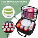Kids Lunch Box for Boys Girls Lunch Bag Insulated Durable Lunchbox Children Lunch Tote Bag for School Black