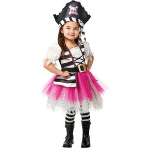 Rubies Little Pirate Girl Costume Dress for Toddlers, Girl's 4T (XS)