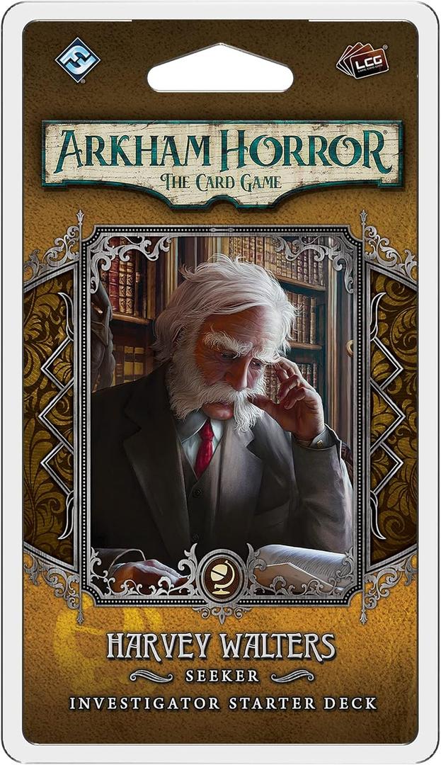 Arkham Horror The Card Game Harvey Walters Starter Deck - Unleash The Wisdom of an Enigmatic Investigator! Cooperative LCG, Ages 14+, 1-4 Players, 1-2 Hour Playtime, Made by Fantasy Flight Games