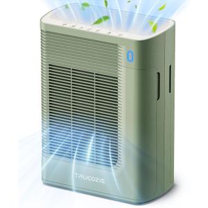 Trucozie T356 Air Purifier for Home Large Room Bedroom Up to 1937 Ft in 1 Hr With Double-sided Air Inlet, Air Quality and Light Sensors, HEPA Sleep Mode for Allergies, Dust, Pollen, Pet Hair, Green