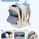 WANDF Travel Backpack For Spirit Airlines Personal Item Bag 18x14x8 with Wet Pocket, 17 Inch Laptop Backpack for Men WomenWhite