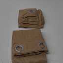 BGment Camel Linen Curtains 72 Inch Length for Living Room 2 Panels, Thick Burlap Semi Sheer Window Treatments Light Filtering Drapes with Grommet for Bedroom Farmhouse, Each 52 Inch Wide