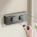 Retractable Twin Clothesline Indoor, Non-Sagging Outdoor Clothes Line Retracting Heavy Duty Clothes Drying Laundry Line Wall Mounted Stainless Steel Line-13.8Feets(Double Line-Gray)