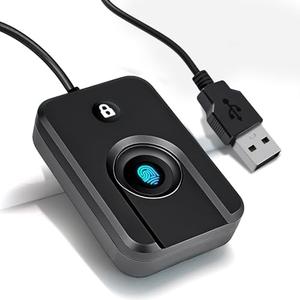 JIAN BOLAND USB Fingerprint Reader for Windows10/11, Windows Hello Fingerprint Reader One-Click Lock Screen, Auto Driver Setup with 5ft Cable-Windows Password-Free Login
