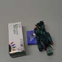 PREXTEX 50-Count Multi Color Green Wire 10 Foot Total Christmas Lights Set Outdoor Indoor Colored Twinkle Xmas Tree Lights for Christmas Decorations, Wedding, Halloween, Holiday, Party, Home