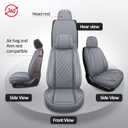 MIROZO Silverado Sierra Front Seat Covers,2PCS Truck Seat Covers Waterproof Pickup Seat Covers Compatible with 2007-2025 Chevy Silverado GMC Sierra 1500 2500HD 3500HD (Grey,2PCS Front)