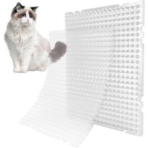 DOOPP 16 x 13 Inch Cat Deterrent Mat, Scat Mat for Cats, Cat Scat Mat with Spikes Digging Stopper Repellent Spike Mat, 8 Pack