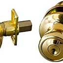 Design House 728329 Terrace 6-Way Universal Entry Door Knob and Single Cylinder Deadbolt Polished Brass