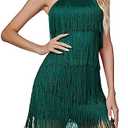 Women's Sexy Outfit Fringe Dress, Size: M 