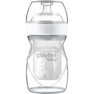 Playtex Baby Anti-Colic Nurser Bottle with Pre-Sterilized Disposable Drop-Ins Liners, Closer to Breastfeeding, 4 Ounce Bottle, 1 Count