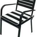Magpie Fabrics Indoor Outdoor Waterproof Square Chair Cushion, 18" x 18" x 2.5", 2 Pack, Water Resistant Seat Cushions, for Patio Garden Office, Black White