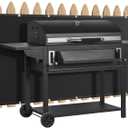 FLASLD Heat Shield Behind Grill, Fireproof Cover and Screen Protect Deck Railing from Grill, BBQ Fence Heat Shield for Wood Stove, Deck Railing Protector for Grill, Fireplace (3'x4', Black)