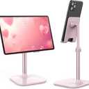 Doboli Cell Phone Stand, Stocking Stuffers Gifts for Teens Girls Boys Adults Women Men Mom Wife, Phone Stand for Desk, Phone Holder Stand Compatible with iPhone and All Mobile Phones Tablet, Pink