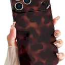 Compatible with iPhone 17 Pro Max Case, Tortoise Shell Chic Amber Brown Print Leopard, Fashion Classic Soft TPU Protective Case for Women Compatible with iPhone 17 Pro Max 6.9 '', Color2