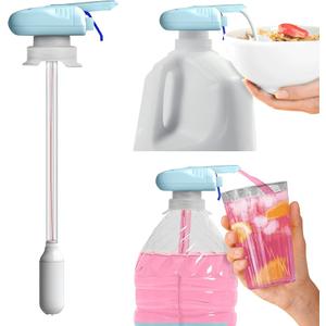 Magic Tap Automatic Drink Dispenser for Fridge, Teal (1 Pack), No Spill Milk Dispenser for Fridge, Automatic Milk Dispenser Pump for Gallon Jugs, Water & Juice, Fits Most Bottles, Batteries Required
