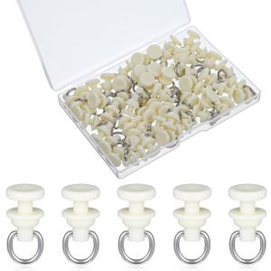 60 Pcs Curtain Track Hooks Curtain Track Gliders Plastic for Living Bedroom Shower Garage Divider Track and Hooks Slide Roller Ceiling Sliding Curtain Track Rollers