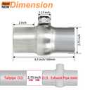 Simnliras 2.5 Inch Exhaust Ball Clamp Pipe Joint, 2.5" OD to 2.5" OD Stainless Steel Exhaust Ball Clamp Repair Kit Quick Fix Exhaust Muffler Repair Pipe Joint Kit