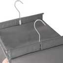 MAX Houser 5 Shelf Hanging Closet Organizer,Space Saver, Closet Hanging Shelves with (4) Side Pockets,Foldable,Light Grey