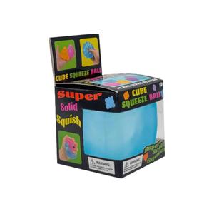 Premium Big Block Cube – Sensory Toy with a Super Solid Squish Nice Square Shape Anxiety Sensory Squishy Fidget Toy Ice Cube Slow Rise (Blue)
