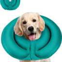 MIDOG Soft Inflatable Dog Cone - Comfortable Alternative After Surgery That Doesn't Block Vision, Patented Donut Recovery Collar Prevents Licking for Large & Medium Dogs (L)