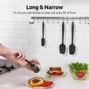 U-Taste Silicone Spatula Set with 600 Degrees Fahrenheit Heat Resistant (Black)