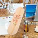 3 x Blank Skateboard Deck 16.92In DIY Kids Painting Toy Unfinished Maple Wood Replacement Deck with Pre-Drilled Holes for Skateboard Assembly