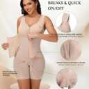 SHAPSHE Faja Compression Moldeadoras Dual Layer Stage 1/2/3 High Compression Tummy Control Full Body Shaper for Women (Beige, XS)