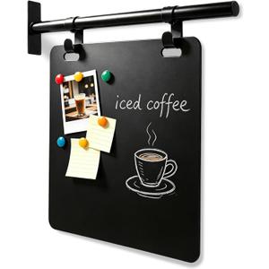 Wesiti Wall Blade Double Sided Sign, Metal Hanging Sign Board with Magnetic Changeable Board for Cafe, Salon, Boutique, Retail Store