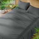 SONORO KATE 100% Viscose Derived from Bamboo_, Extra Deep Pocket up to 18"-24",Ultra Soft & Cooling Sheets for Hot Sleepers, Hotel Luxury Silky Bed Sheets (Dark Grey,King)