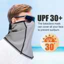 Balaclava Face Mask Sun UV Protection Hood Breathable Full Head Mask for Men Women Cycling (L)