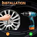 Wheel Spike Lug Nuts & Cone/Conical Bulge Seat kit M14x1.5 Compatible with GMC Yukon Suburban GMC Ford F250 F350 RAM 2500 Sierra 3500 More Replace 24+1 pcs