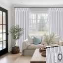 SHINELAND 104 Inch Curtains Long Cortinas Blackout Blancas para Dormitorio