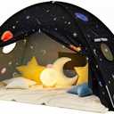 Sumbababy Space Kids Bed Tent for Boys, Galaxy Twin Size Bed Tents Canopy for Kids Indoor Privacy Sleeping Queen Size Toddler Blackout Bunk Tents for Birthday Christmas Castle Gift Toy, Black